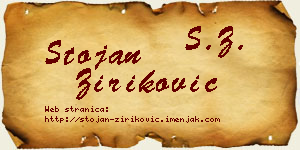 Stojan Ziriković vizit kartica